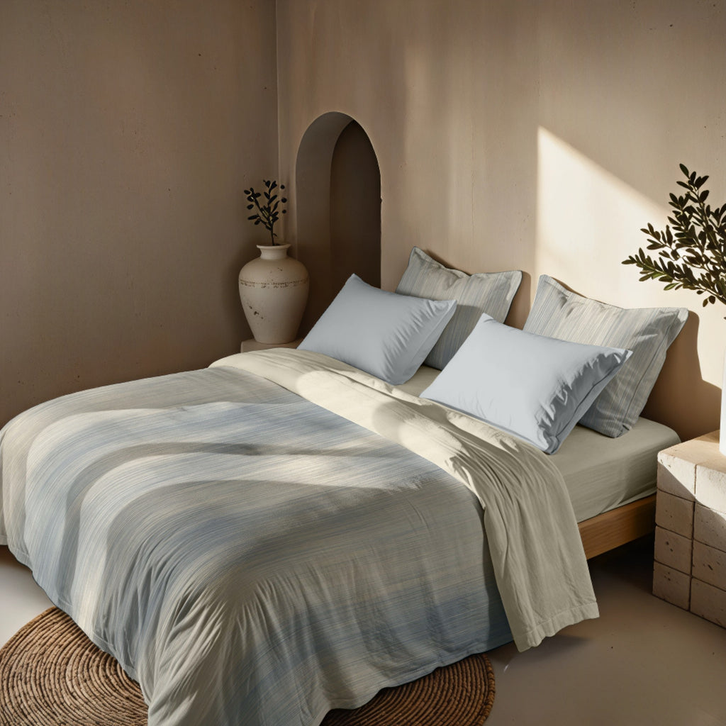 Lluc Blue Duvet Cover 200 Threads