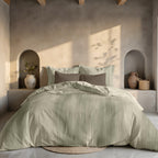 Lluc Green Duvet Cover 200 Threads