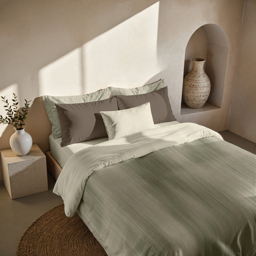 Lluc Green Duvet Cover 200 Threads