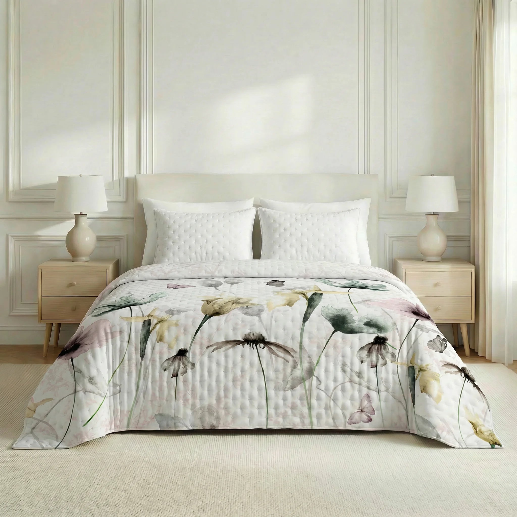 Couvre-lit imprimé Lund bouti au toucher doux