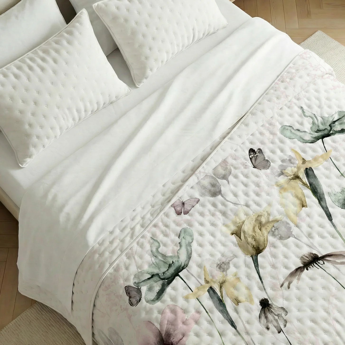 Couvre-lit imprimé Lund bouti au toucher doux