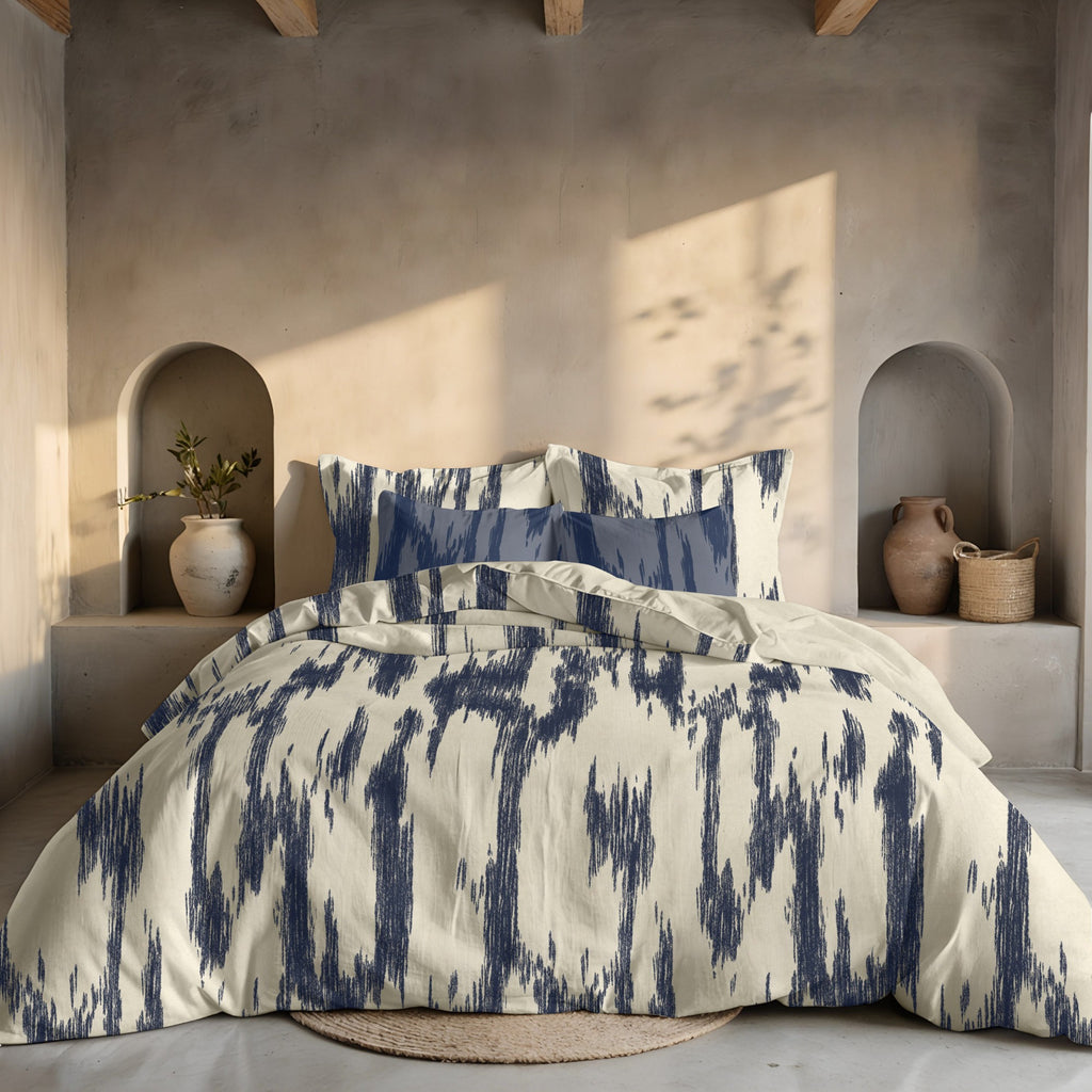 Mahón Navy Blue 300 Thread Count Poplin Duvet Cover