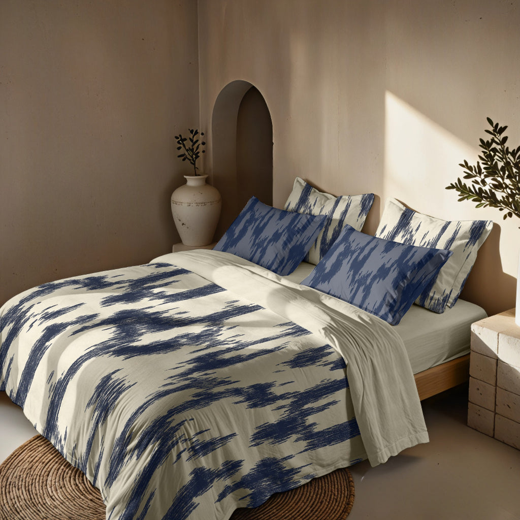 Mahón Navy Blue 300 Thread Count Poplin Duvet Cover