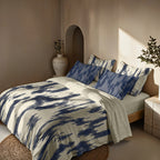 Mahón Navy Blue 300 Thread Count Poplin Duvet Cover