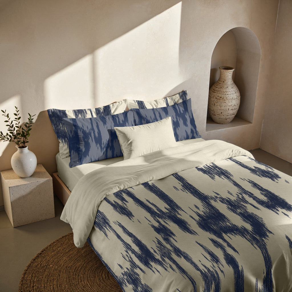 Mahón Navy Blue 300 Thread Count Poplin Duvet Cover