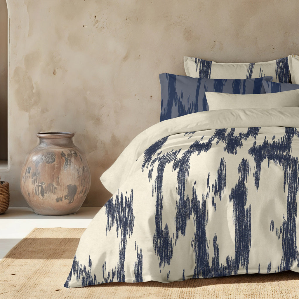 Mahón Navy Blue 300 Thread Count Poplin Duvet Cover