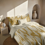 Funda nórdica popelín 300 hilos Mahón Mostaza