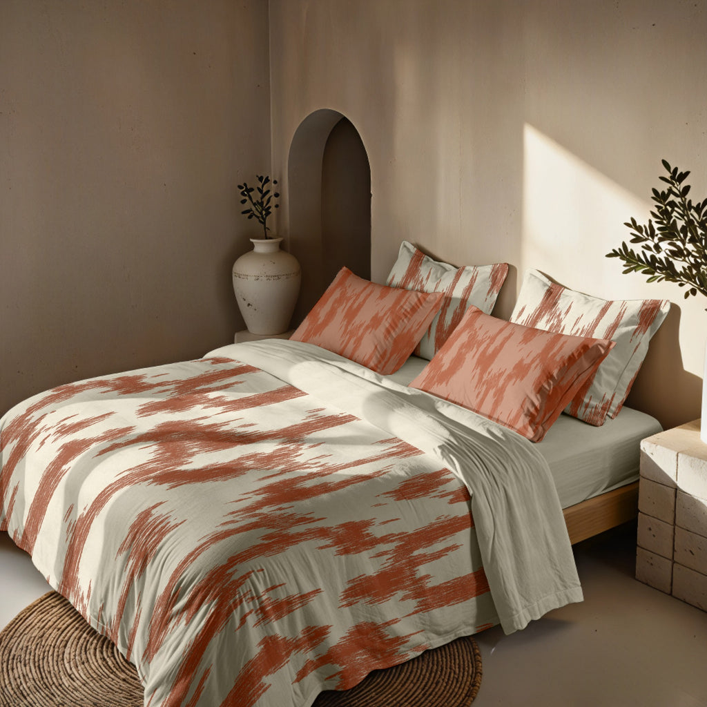 Mahón Teja 300 thread poplin duvet cover