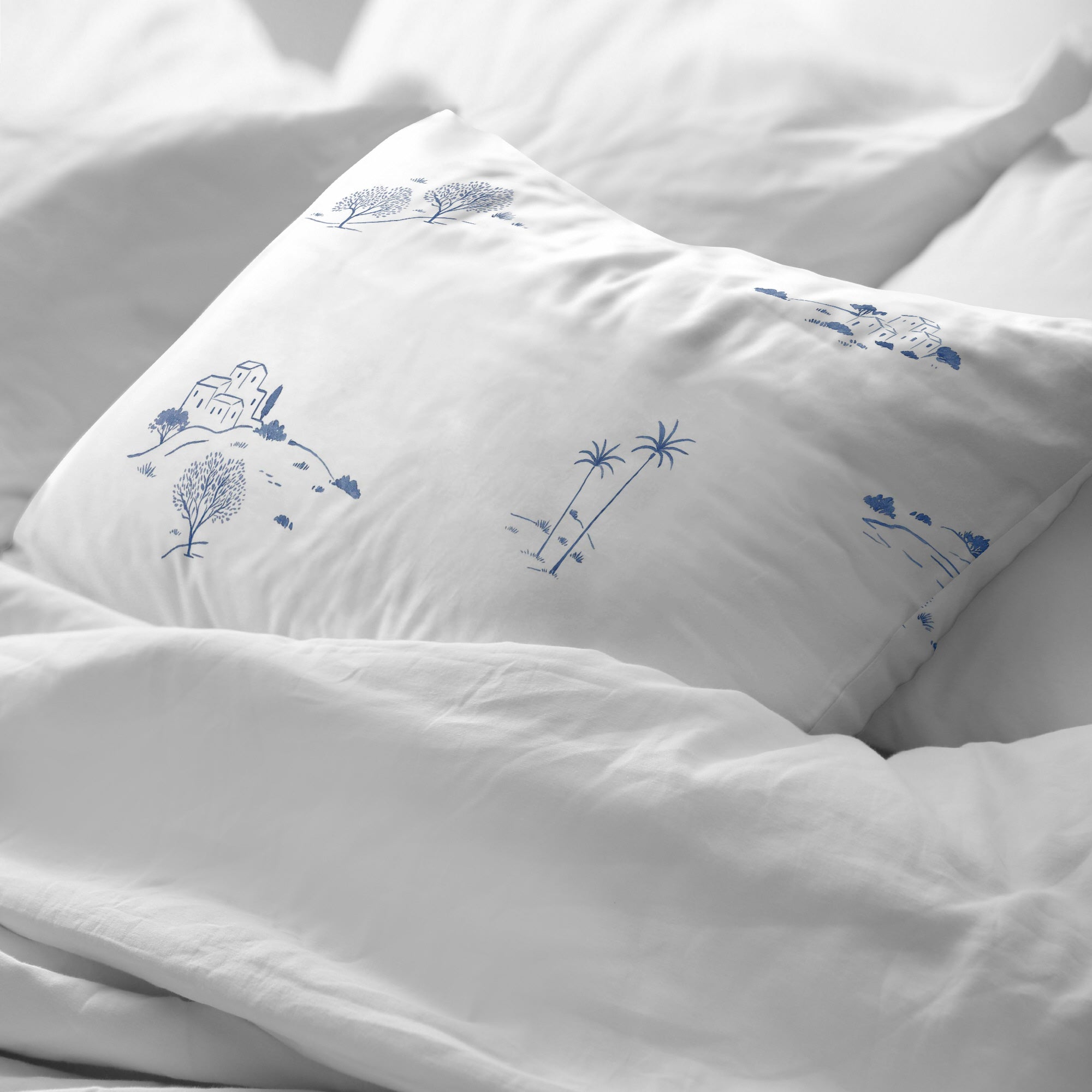 Mareny percale pillowcase, 200 thread count