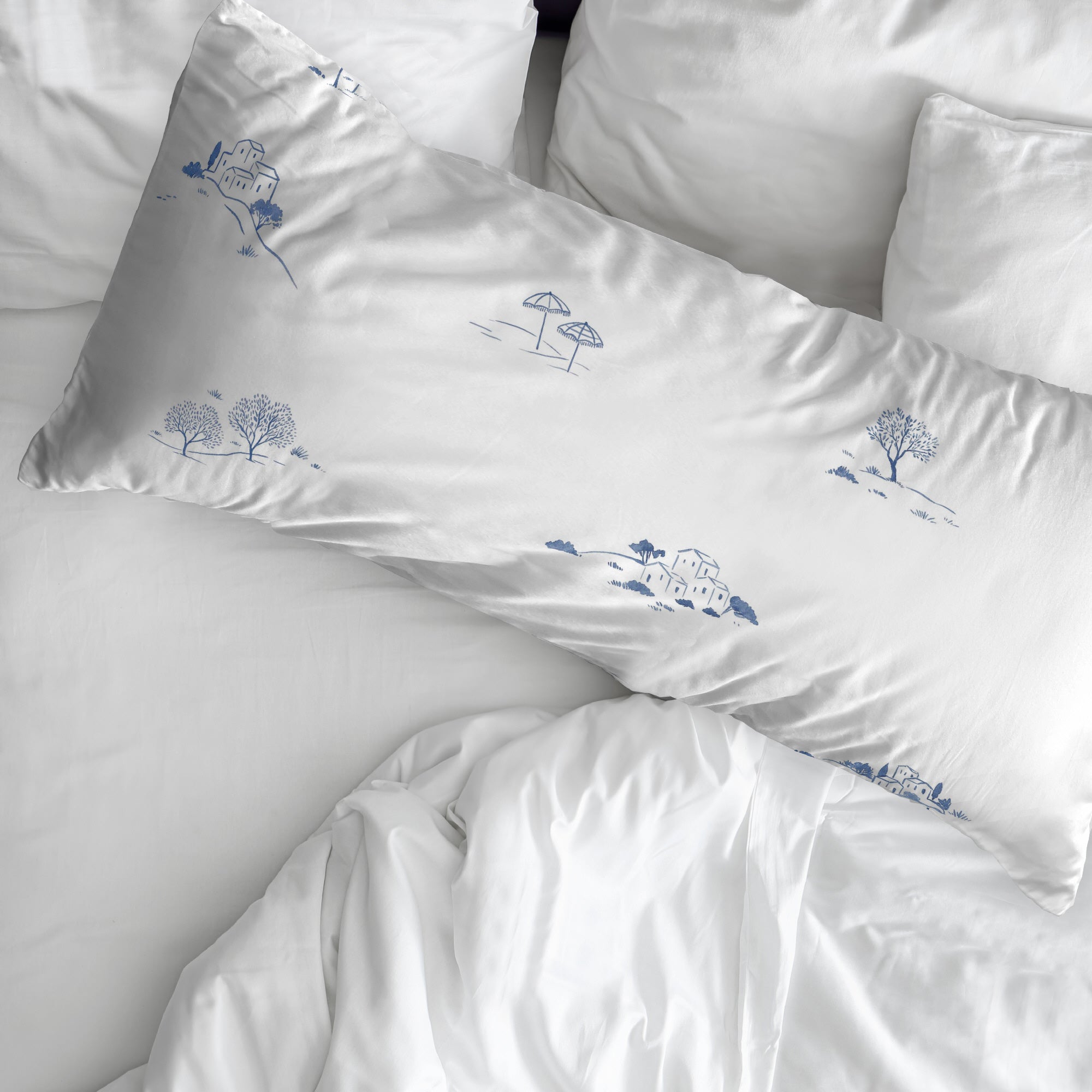 Mareny percale pillowcase, 200 thread count