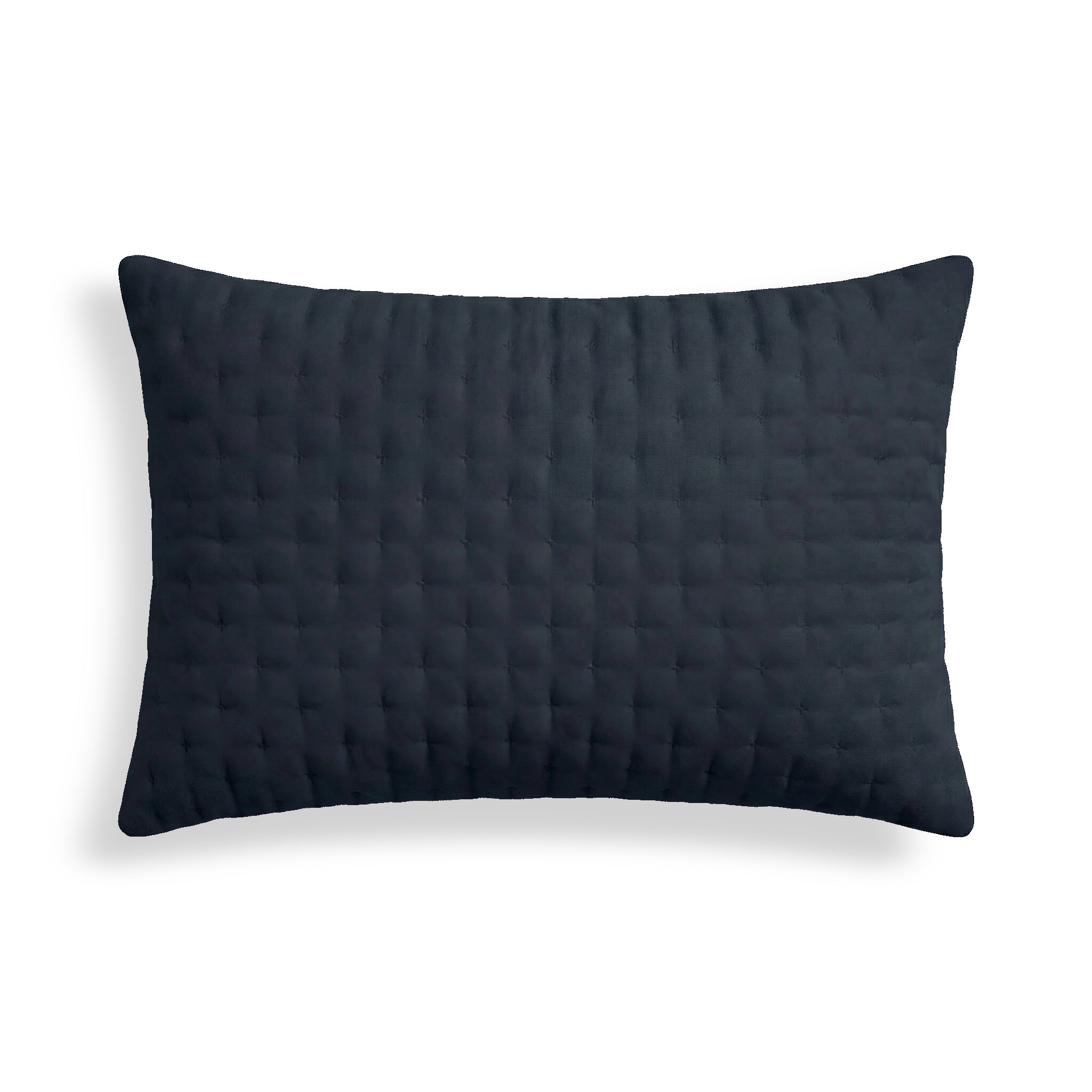 Plain quilted pillowcase Navy 50x80 cm