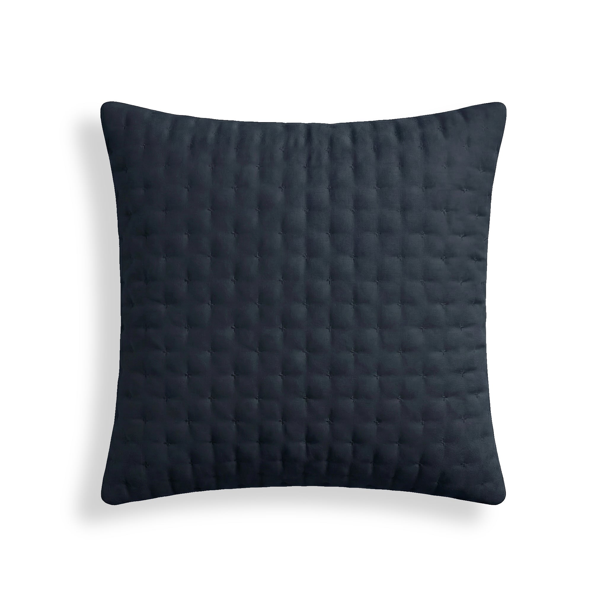 Plain quilted pillowcase Navy 65x65 cm