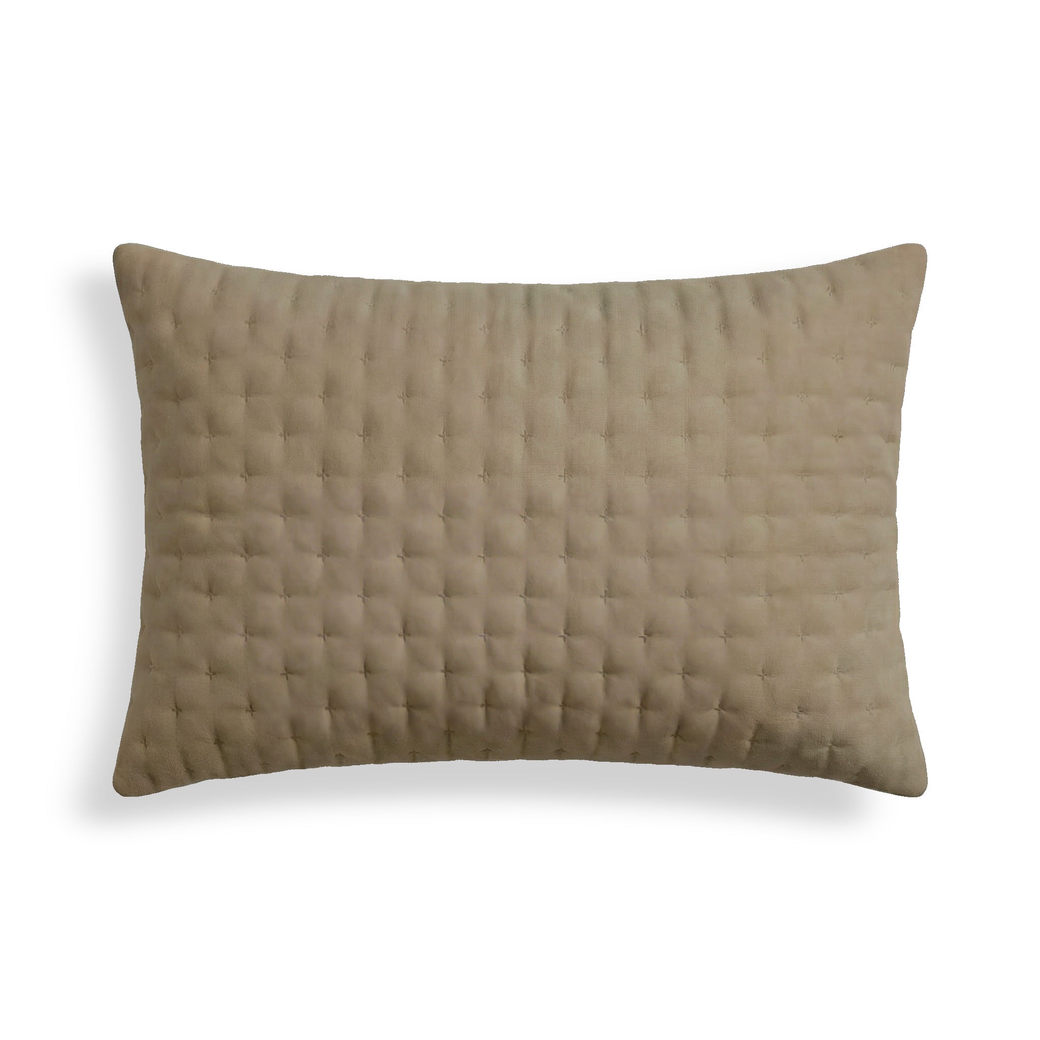 Funda de almohada lisa acolchada Marrón 50x80 cm