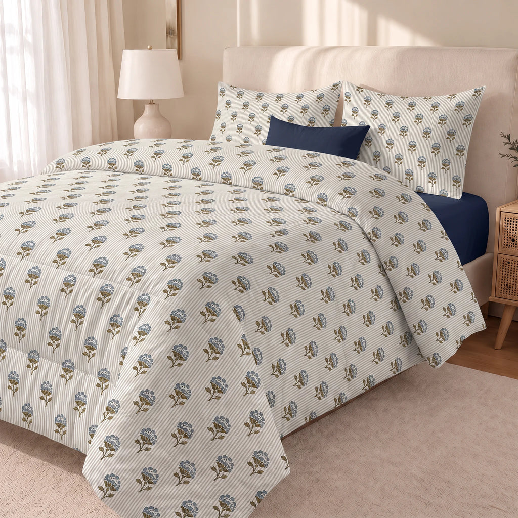 Edredón estampado acolchado Lulina tacto suave