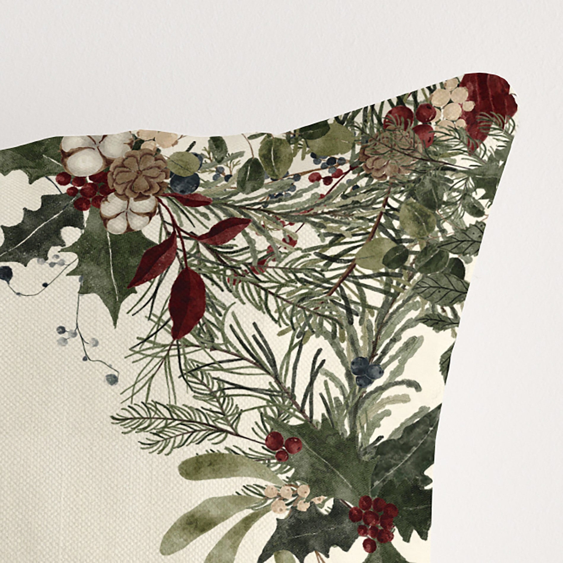 100% cotton Mistletoe cushion cover A 50x50 cm