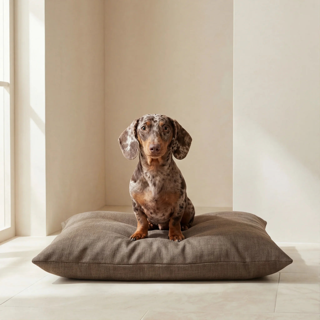 Stain-resistant removable pet bed Mocha Brown