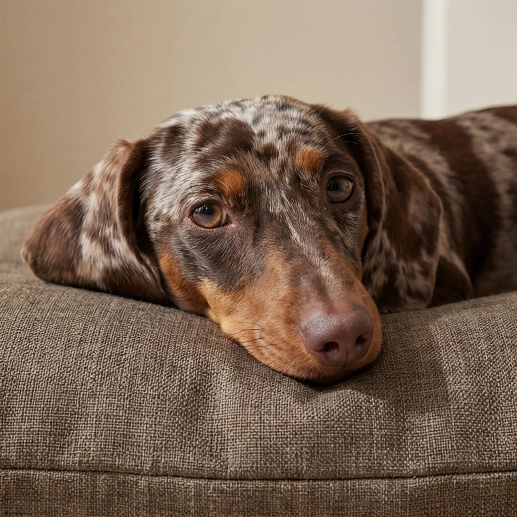 Stain-resistant removable pet bed Mocha Brown