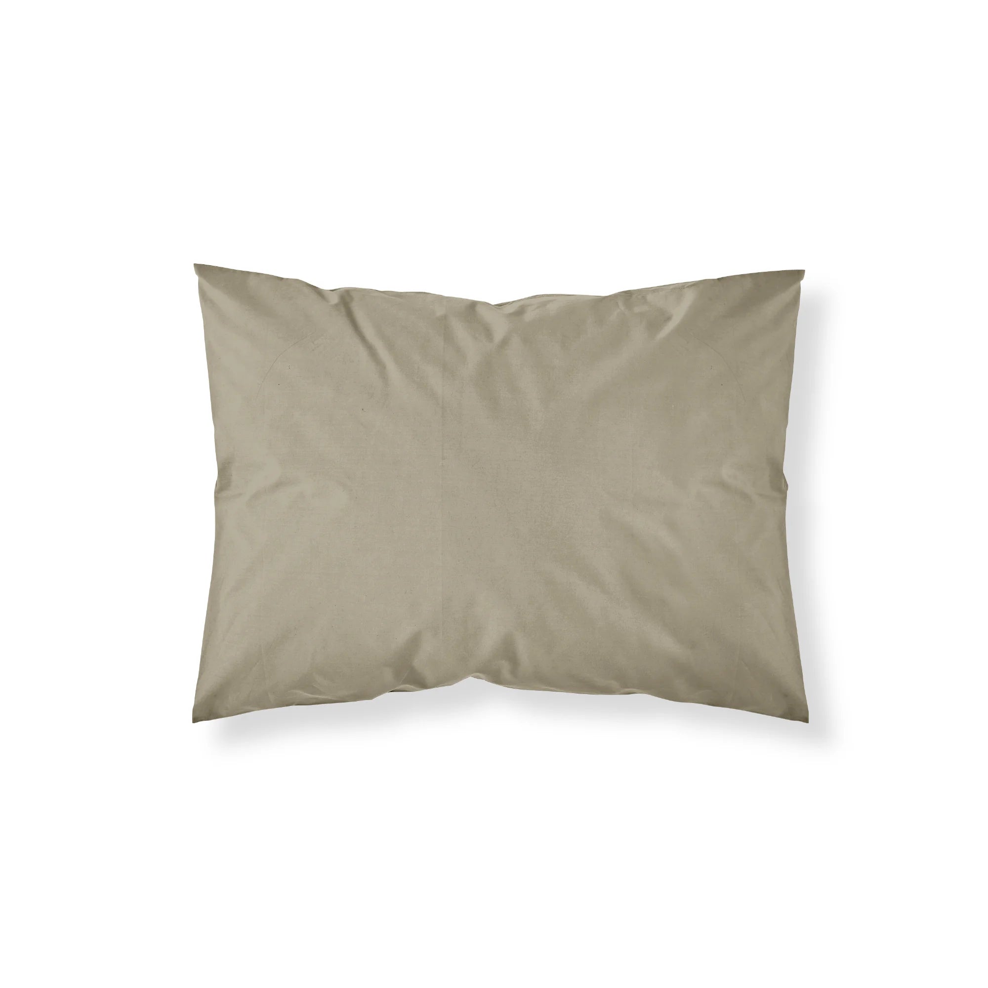 Funda de almohada percal 200 hilos lisa Moka