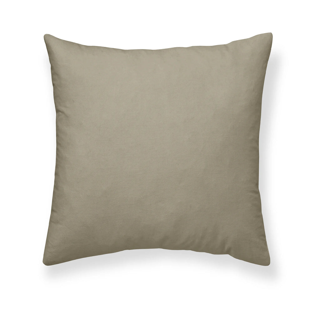 Funda de almohada percal 200 hilos lisa Moka