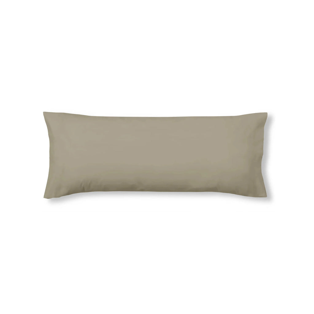 Funda de almohada percal 200 hilos lisa Moka