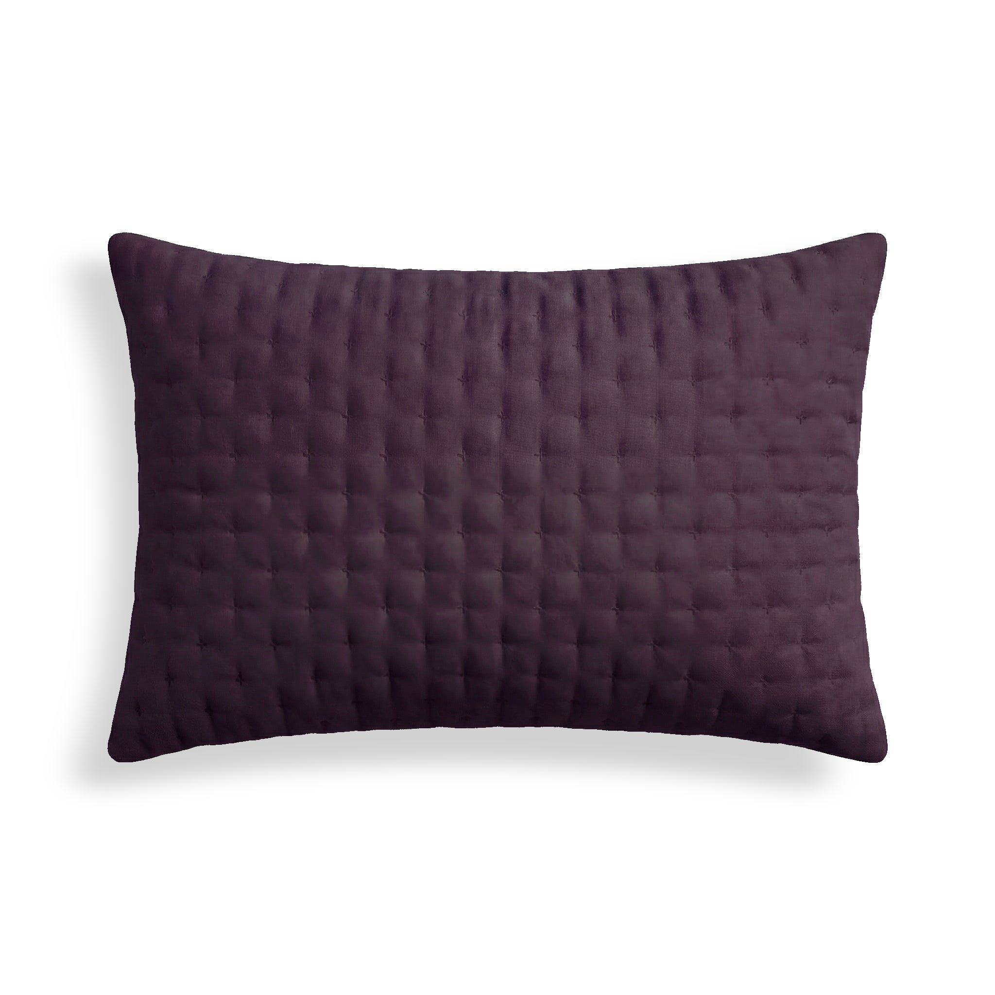 Plain quilted pillowcase, purple, 50x80 cm