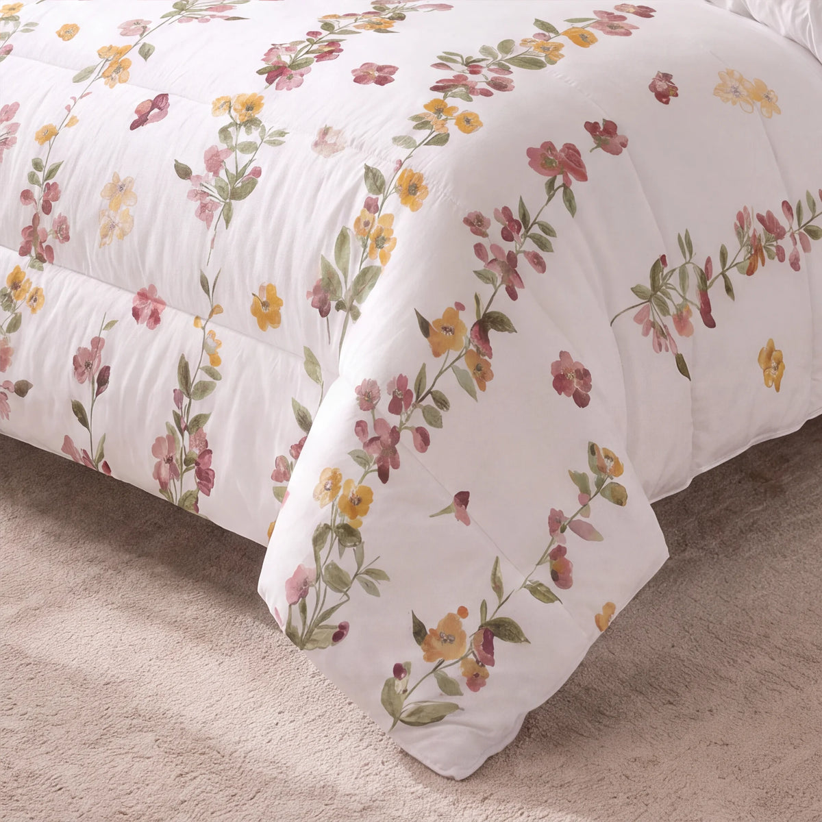 Edredón estampado acolchado Morella tacto suave