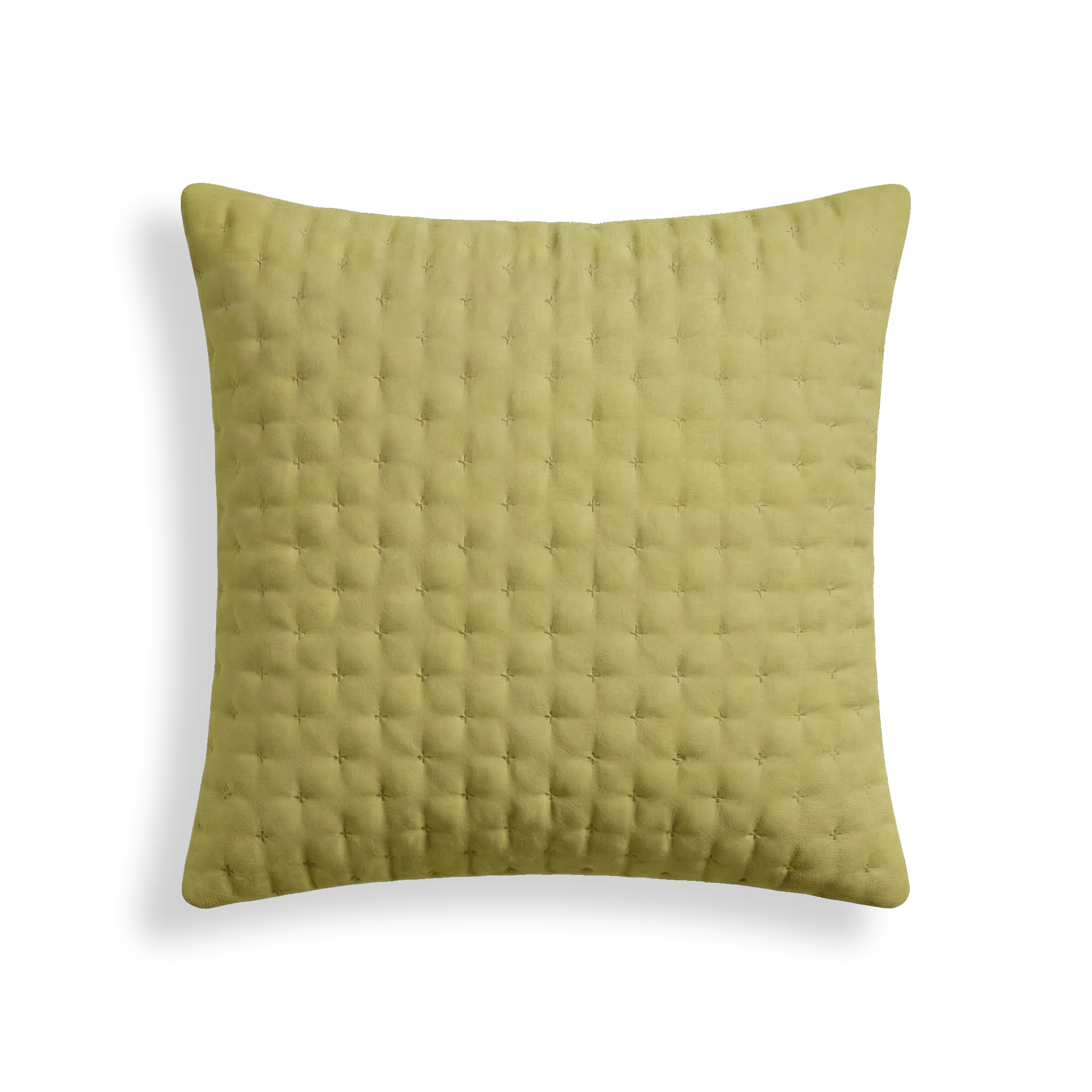 Soft Mustard Quilted Plain Pillowcase 65x65 cm