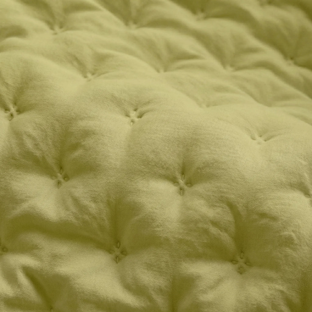 Couvre-lit matelassé uni, couleur moutarde, doux au toucher