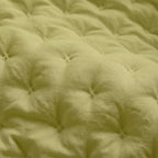 Couvre-lit matelassé uni, couleur moutarde, doux au toucher