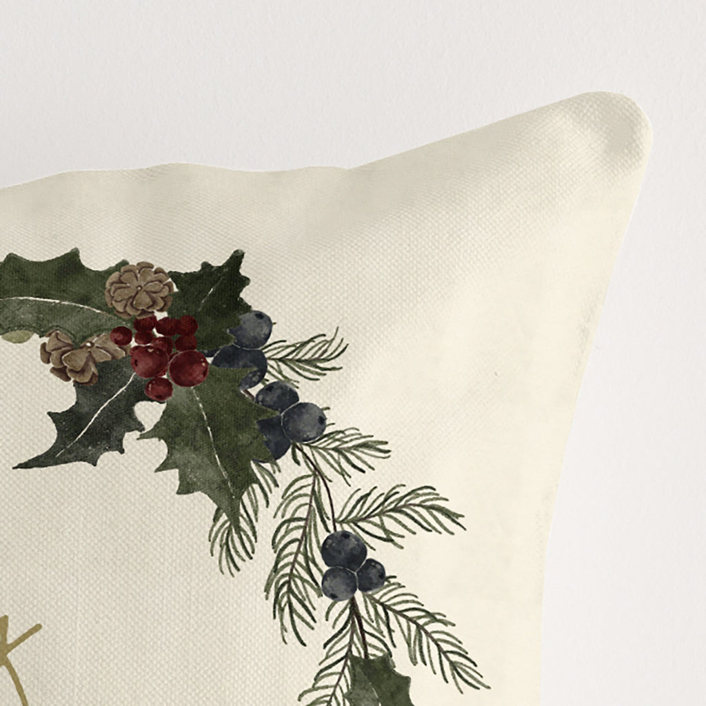 100% cotton Christmas Mistletoe cushion cover A 50x50 cm