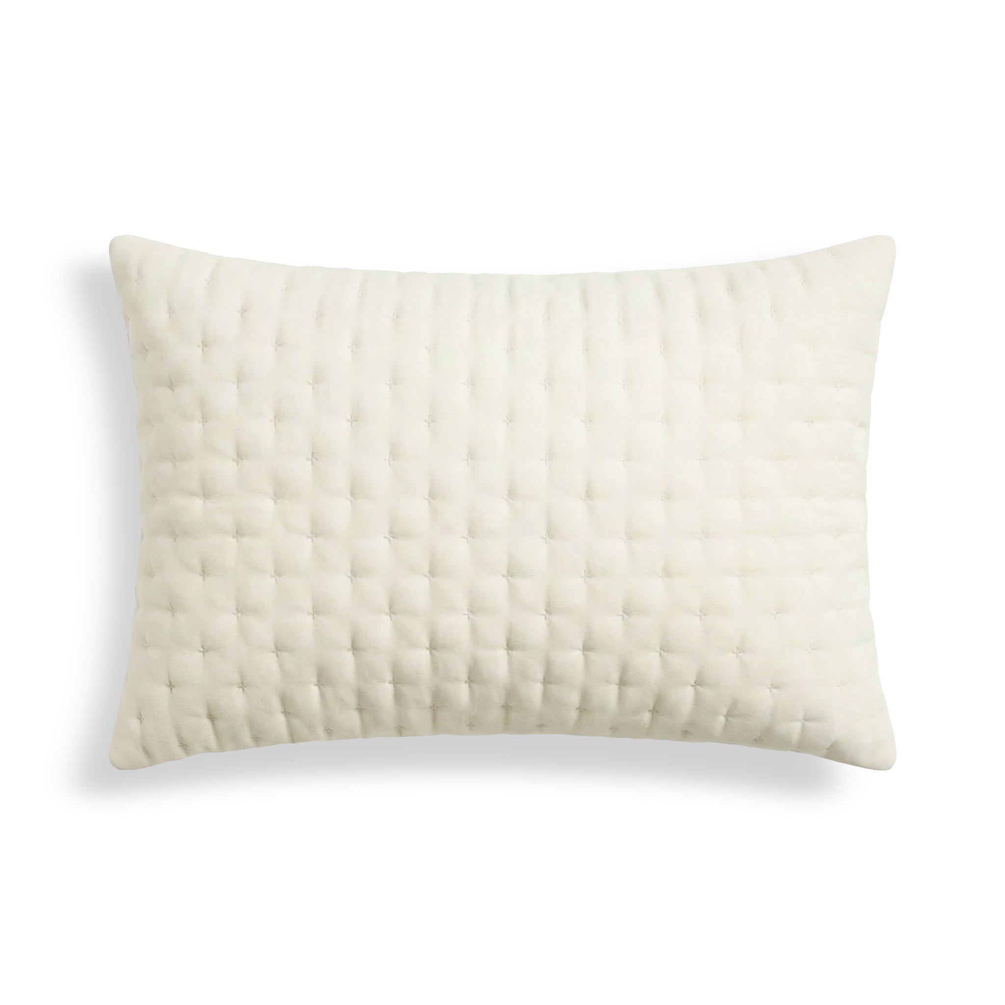 Plain quilted pillowcase, natural, 50x80 cm