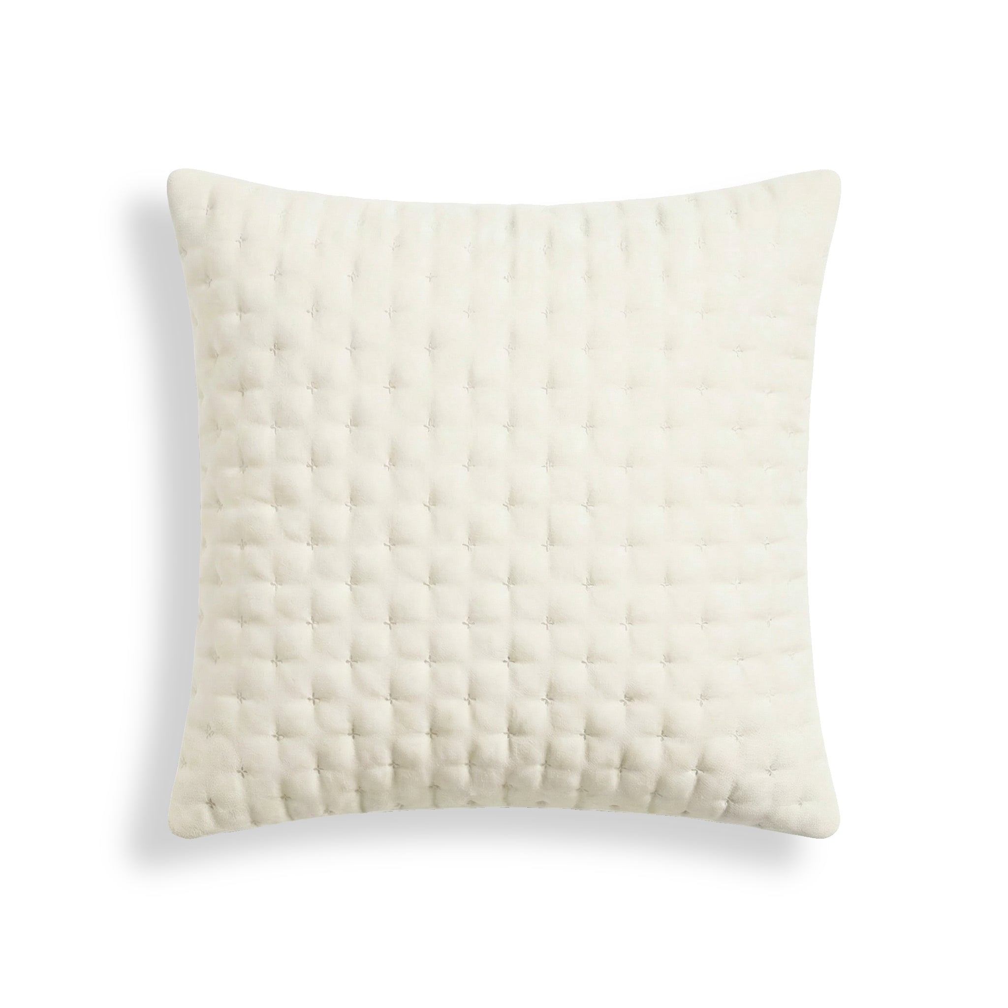 Plain quilted pillowcase, natural, 65x65 cm