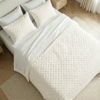 Couvre-lit matelassé uni, toucher doux et naturel