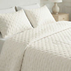 Couvre-lit matelassé uni, toucher doux et naturel