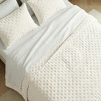 Couvre-lit matelassé uni, toucher doux et naturel