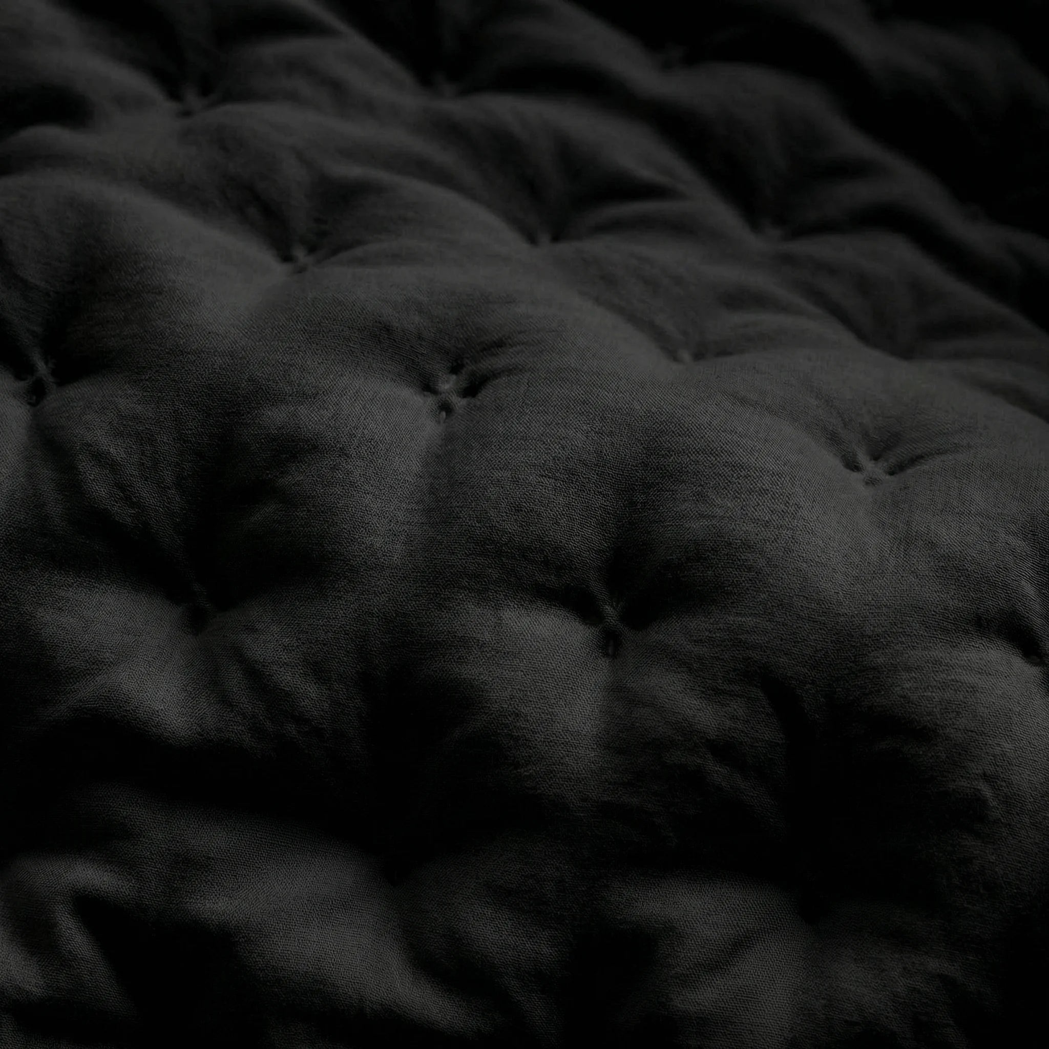 Colcha lisa acolchada Black tacto suave
