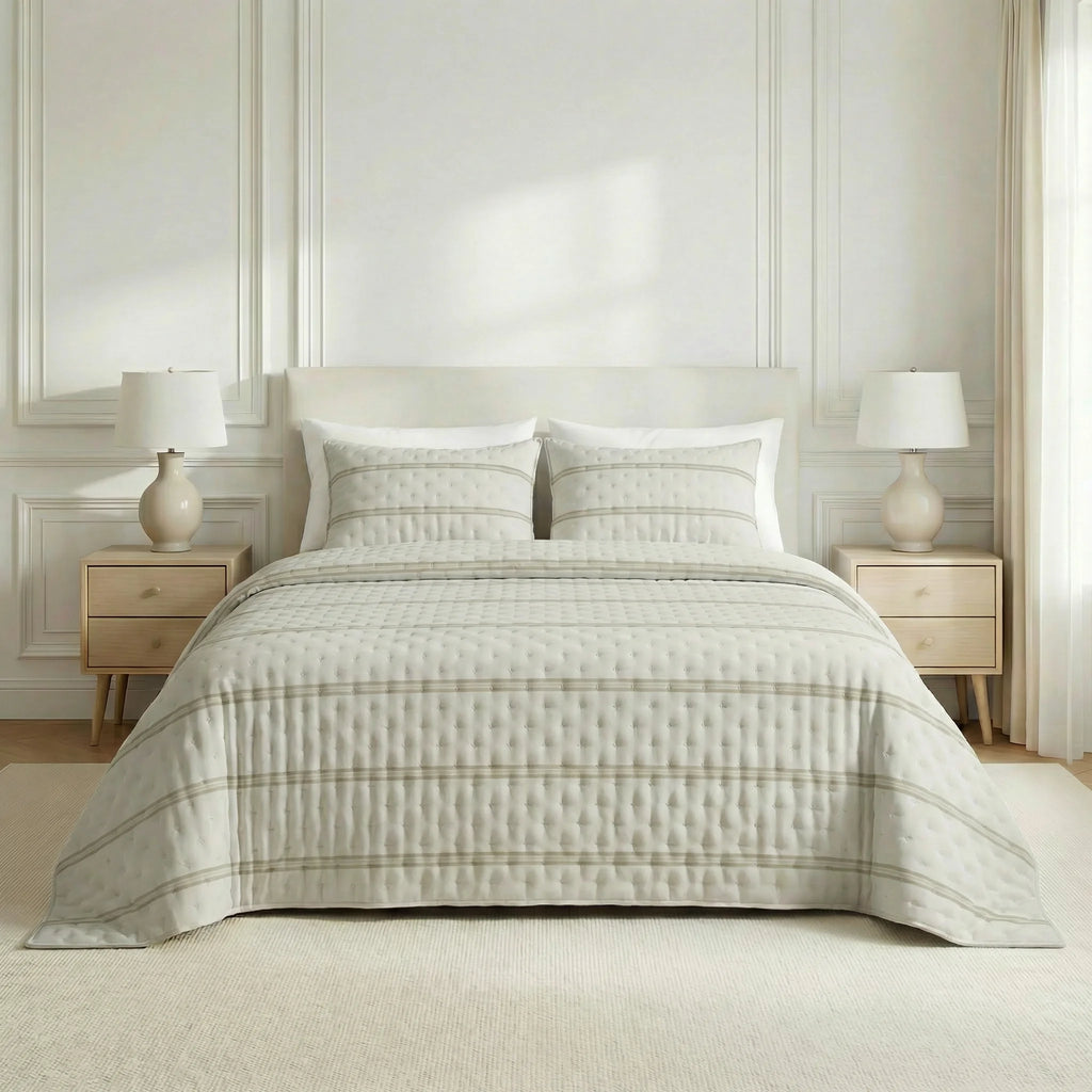 Couette Nua Beige imprimée bouti douce au toucher