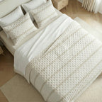 Couette Nua Beige imprimée bouti douce au toucher