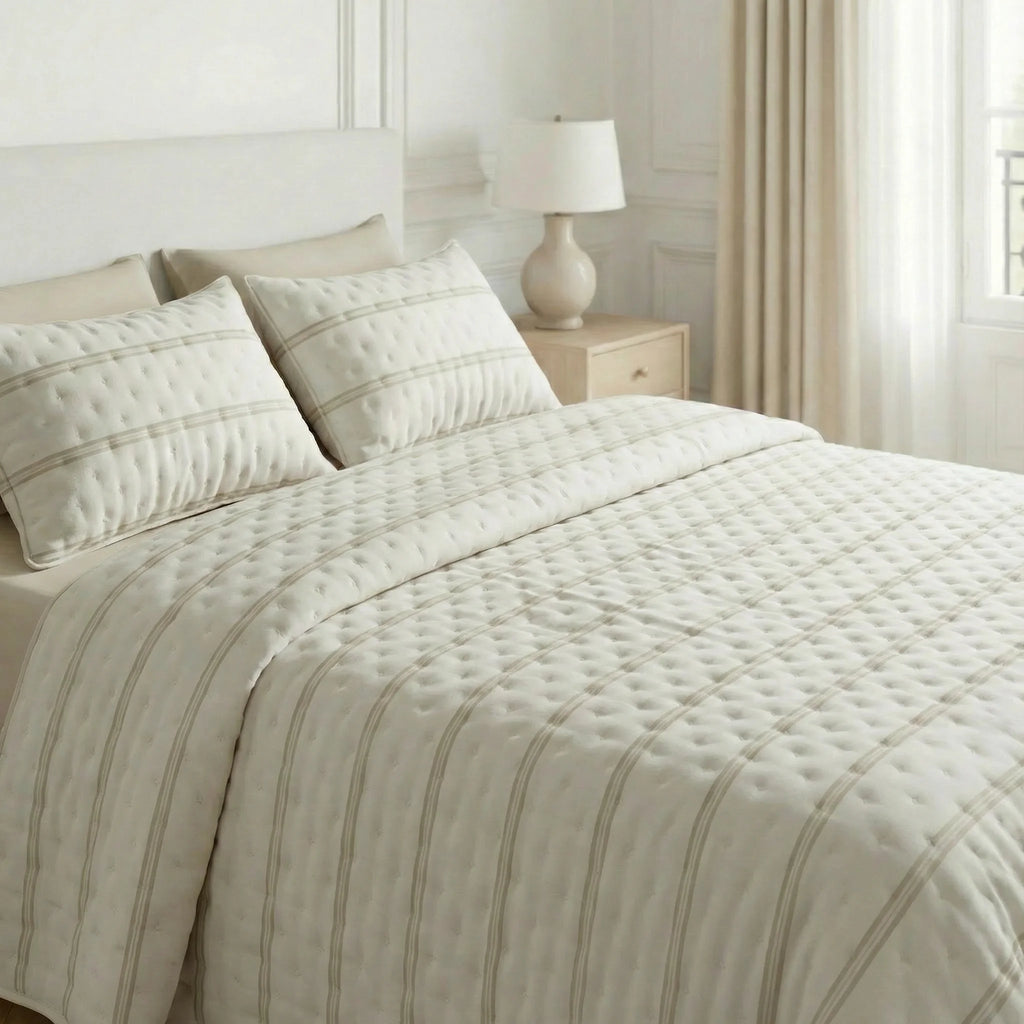 Couette Nua Beige imprimée bouti douce au toucher