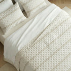 Couette Nua Beige imprimée bouti douce au toucher