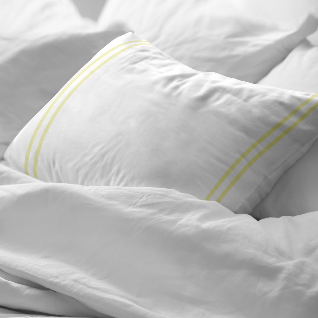 Funda de almohada Oliva Amarillo Claro percal 200 hilos