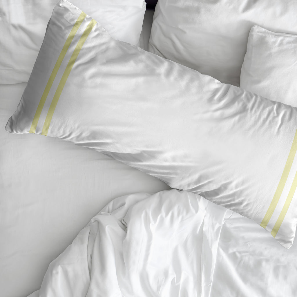 Funda de almohada Oliva Amarillo Claro percal 200 hilos