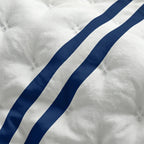 Couvre-lit imprimé bleu olive au toucher doux