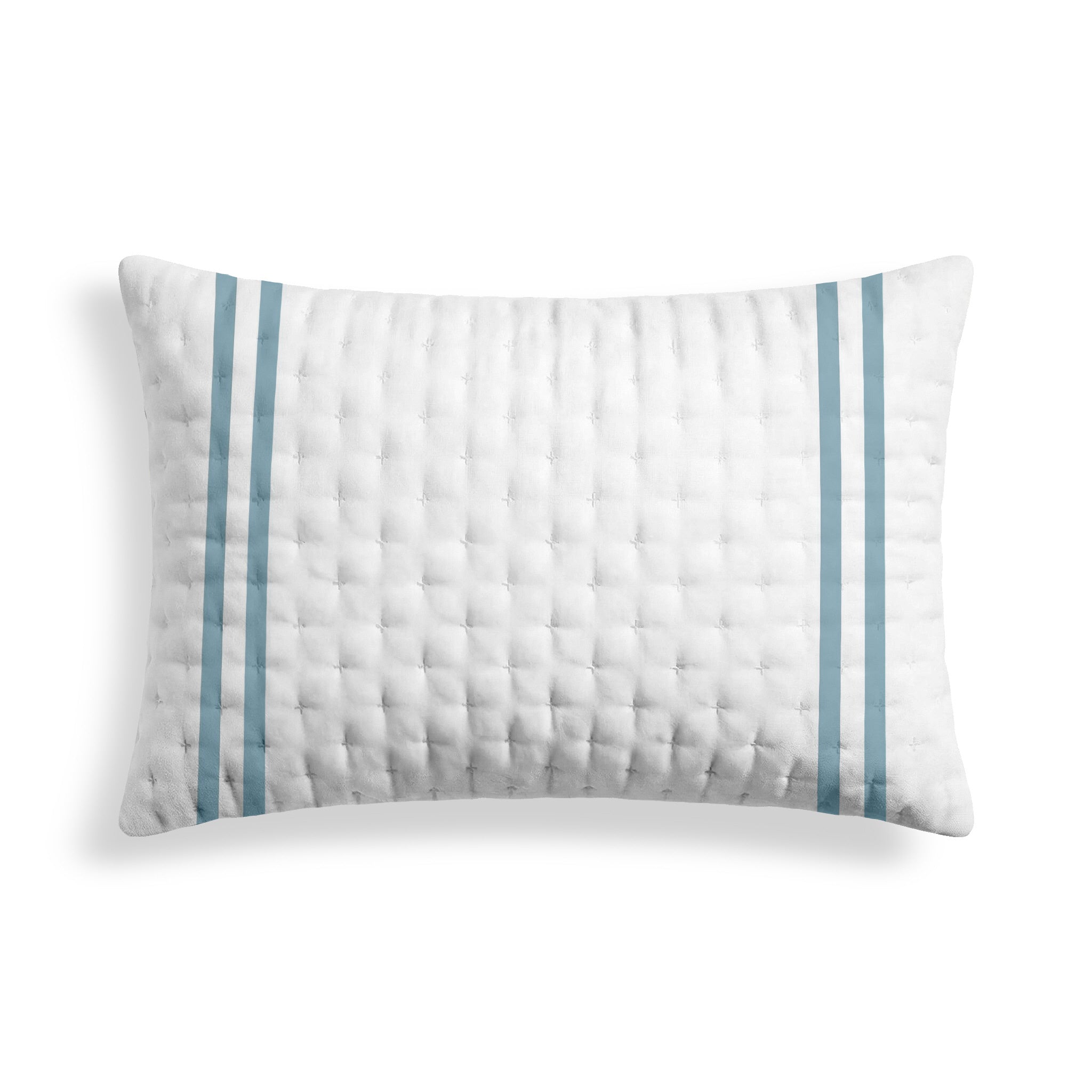Vera Blue Olive Printed Quilted Pillowcase 50x80 cm