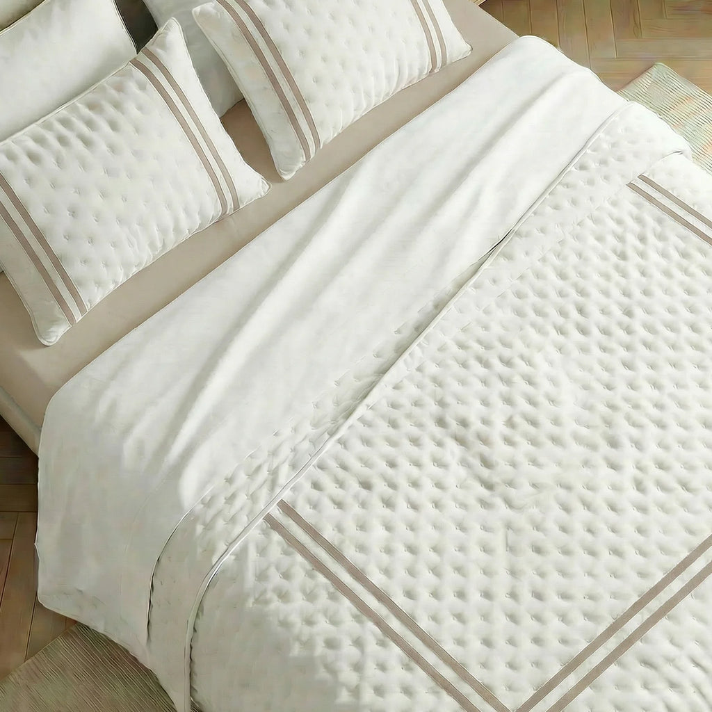 Olive Beige printed bouti quilt soft touch