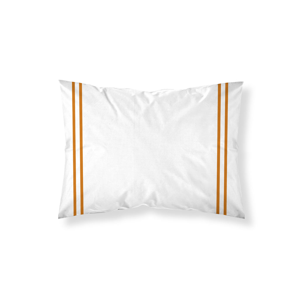 Funda de almohada Oliva Naranja percal 200 hilos