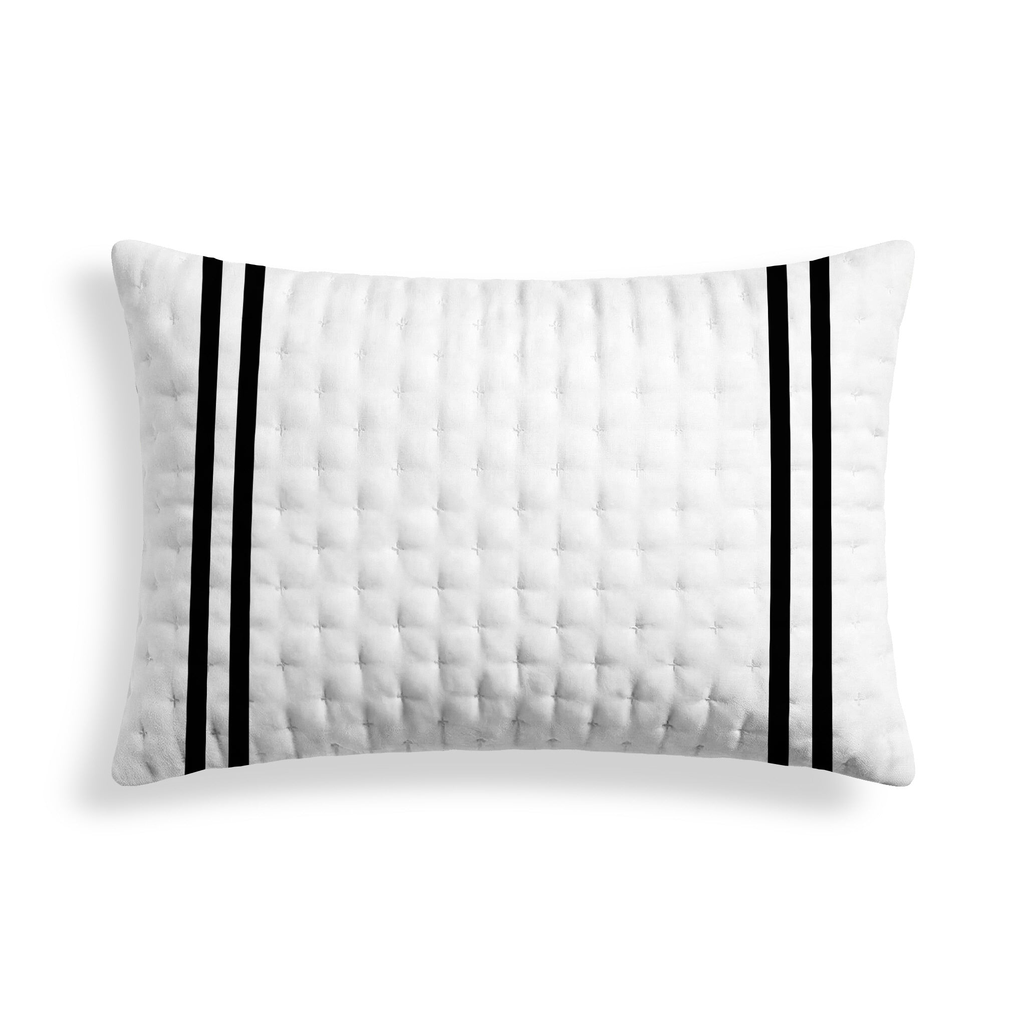 Printed quilted pillowcase Olive Black 50x80 cm