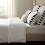 Oliva Black duvet cover percale 200 thread count 100% cotton