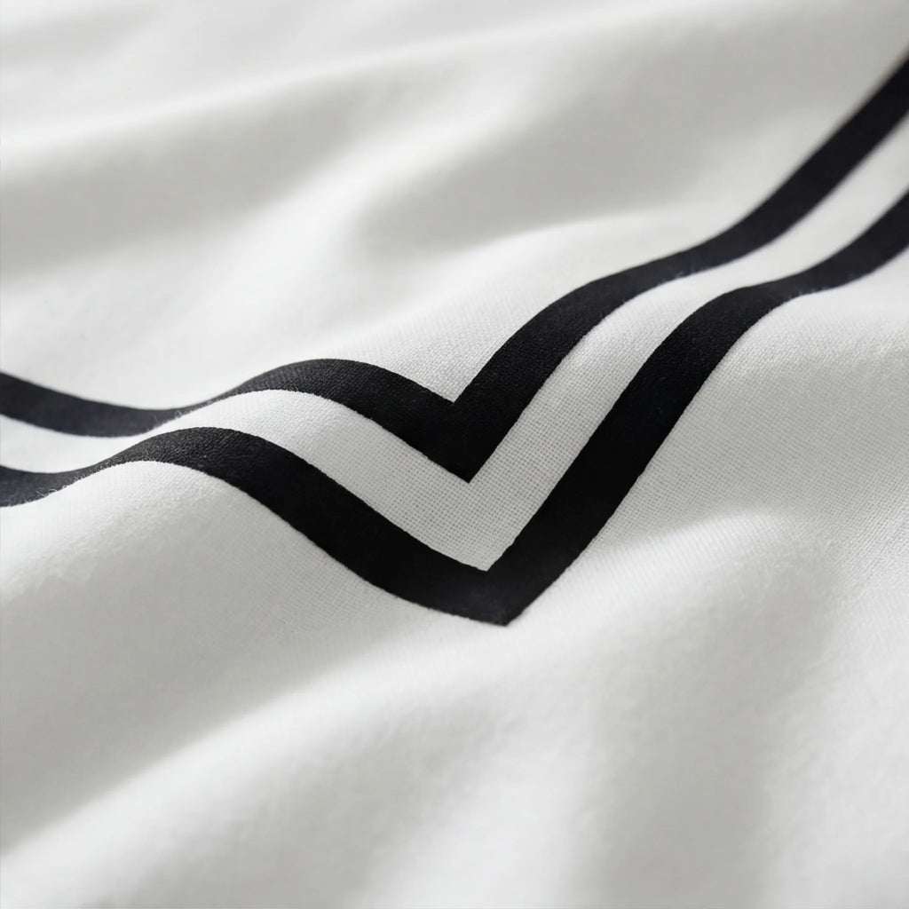 Oliva Black duvet cover percale 200 thread count 100% cotton