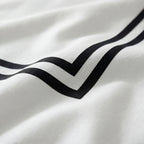 Oliva Black duvet cover percale 200 thread count 100% cotton
